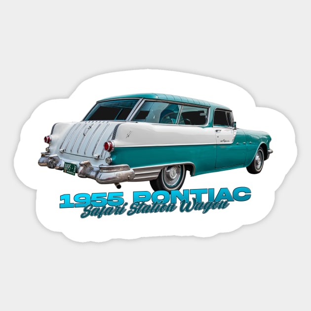 1955 Pontiac Safari Station Wagon Sticker by Gestalt Imagery